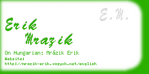 erik mrazik business card